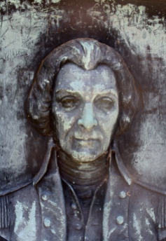 This Beautifully Scultpted Rendering of Joseph Spencer is Outside of the School House (photo by ArtlandishAngel)